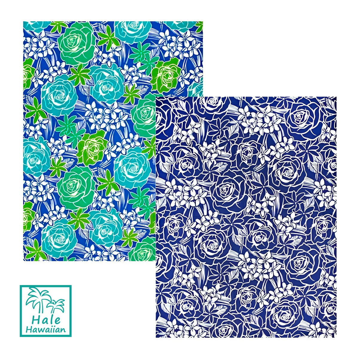 Hawaiian Polycotton Fabric LW-18-658 [Rose/Plumeria &amp; Tiare]