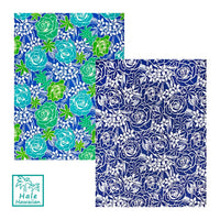 Hawaiian Polycotton Fabric LW-18-658 [Rose/Plumeria &amp; Tiare]