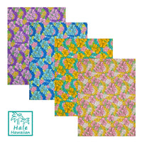ハワイアン ポリコットン生地 LW-18-661 【フローラルフューチャーハイビスカス】