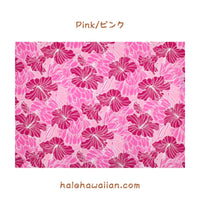 ハワイアン ポリコットン生地 LW-18-679 【ハイビスカス&プロテア】