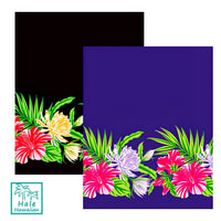 Hawaiian Polycotton Fabric LW-21-810 [Border Hibiscus Ceres]