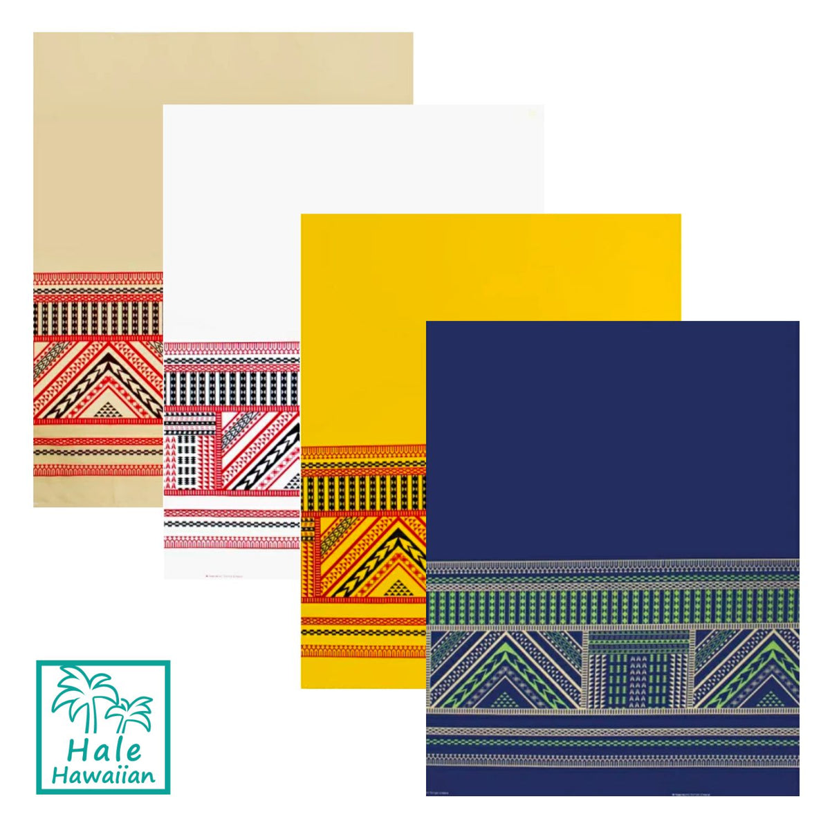 *Sale Fabric* Hawaiian Poly-Cotton Fabric LW-22-845 [Tapa Motif]