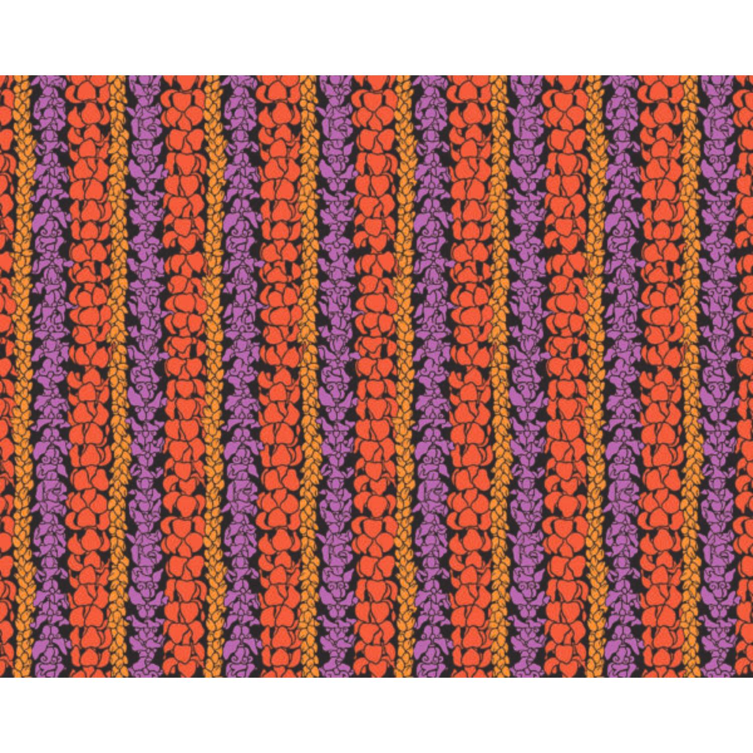 Hawaiian Poly-Cotton Fabric LW-23-889 [Crown Flower Pua Kenie Lei