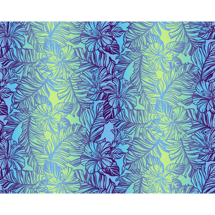 Hawaiian polycotton fabric LW-24-929 [Hibiscus leaf gradation]