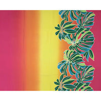 New Arrival: Hawaiian Poly-Cotton Fabric LW-24-935 [Gradation Border Leaf]