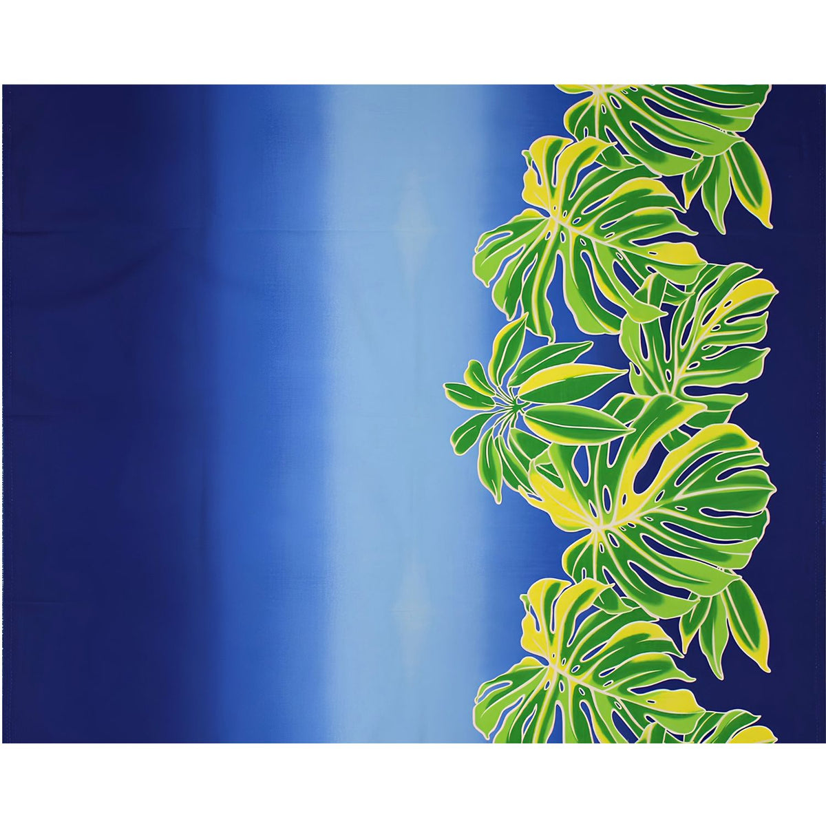New Arrival: Hawaiian Poly-Cotton Fabric LW-24-935 [Gradation Border Leaf]