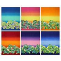 New Arrival: Hawaiian Poly-Cotton Fabric LW-24-935 [Gradation Border Leaf]