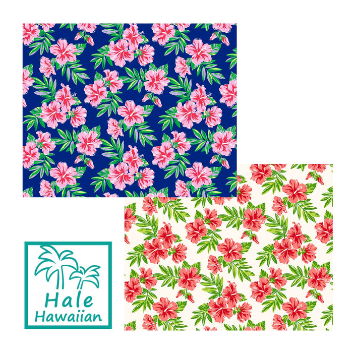 Hawaiian polycotton fabric lw-24-950 [Hibiscus Leaf]