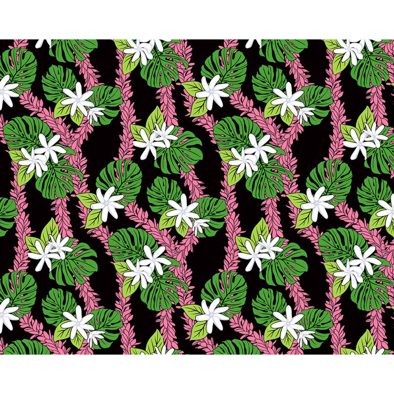 Hawaiian polycotton fabric LW-24-952 [Tiare Monstera Lei]