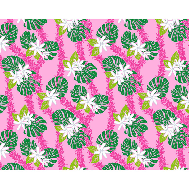 Hawaiian polycotton fabric LW-24-952 [Tiare Monstera Lei]