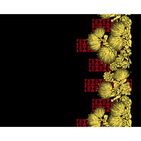 New Arrival May Hawaii Hawaiian Print Polycotton Fabric LW-25-1018 [Lehua Leaf Tapa]