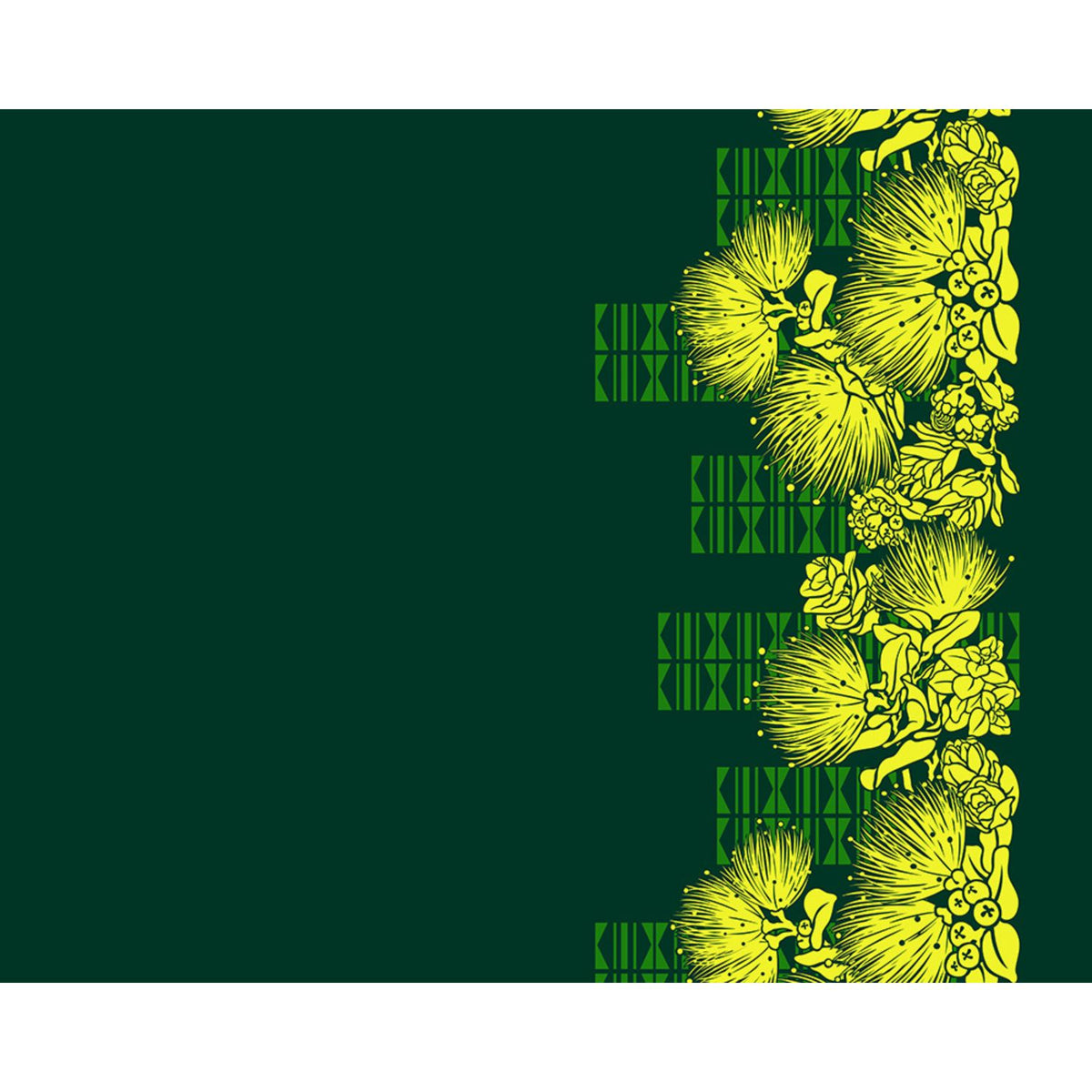 New Arrival May Hawaii Hawaiian Print Polycotton Fabric LW-25-1018 [Lehua Leaf Tapa]