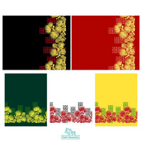 New Arrival May Hawaii Hawaiian Print Polycotton Fabric LW-25-1018 [Lehua Leaf Tapa]