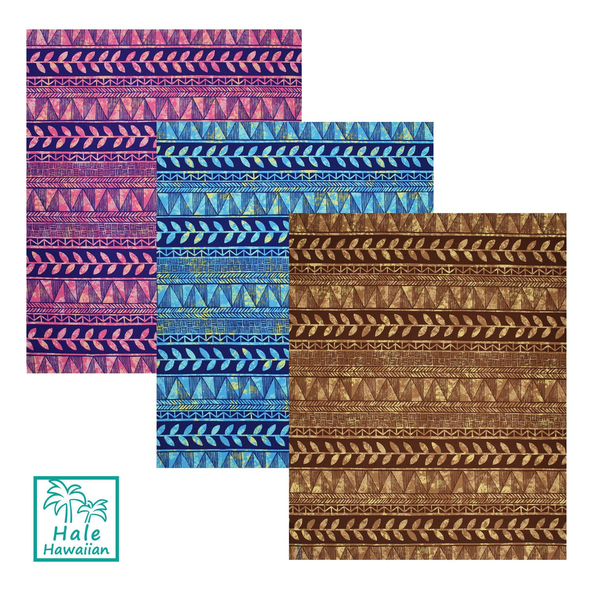 New Arrival Hawaiian Polycotton Fabric LW-25-979 [Tapa Panel] 