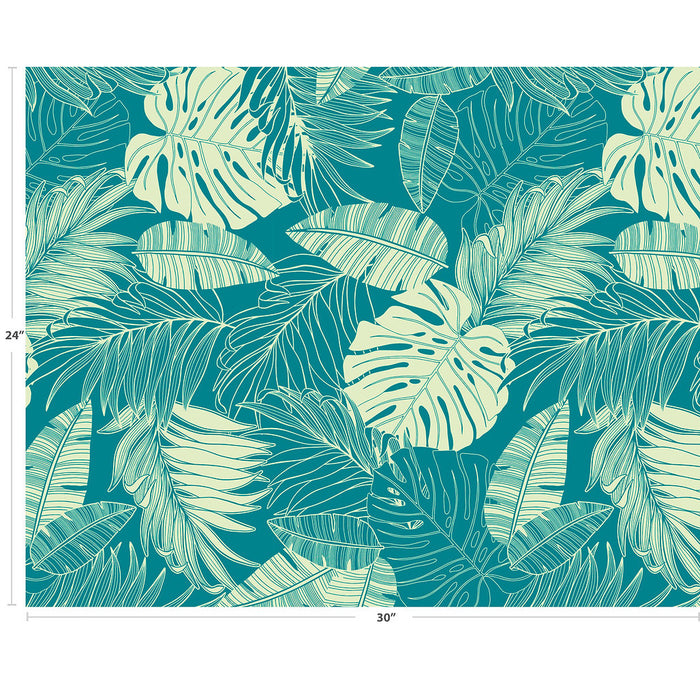 Hawaiian polycotton fabric NLX-11201 [Monster Leaf]