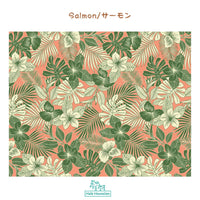 新柄入荷 ハワイ コットン生地 NLX-41177【 プルメリア リーフ 】