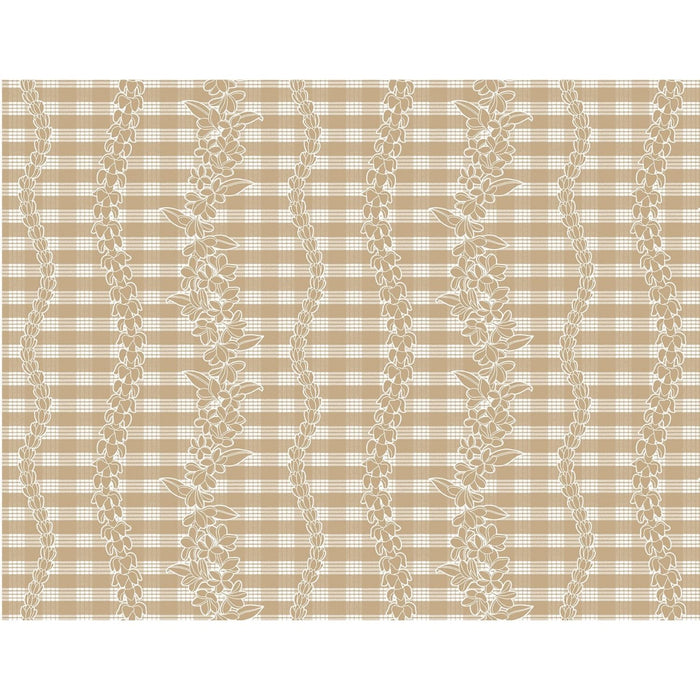 New arrival Hawaii Hawaiian cotton fabric PTT-128 [Palaka, Puakenikeni, Pikake, Plumeria Lei]