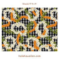 New Arrival: Hawaii Hawaiian Cotton Fabric PTT-138 [ Palaka Plumeria Ilima Mokihana Lei ]