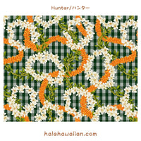 New Arrival: Hawaii Hawaiian Cotton Fabric PTT-138 [ Palaka Plumeria Ilima Mokihana Lei ]