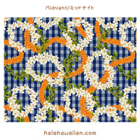New Arrival: Hawaii Hawaiian Cotton Fabric PTT-138 [ Palaka Plumeria Ilima Mokihana Lei ]