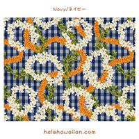 New Arrival: Hawaii Hawaiian Cotton Fabric PTT-138 [ Palaka Plumeria Ilima Mokihana Lei ]