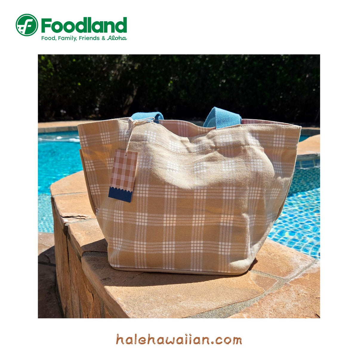 再入荷 ハワイ フードランド限定 Palaka Canvas Toto【パラカ キャンバス トート】
