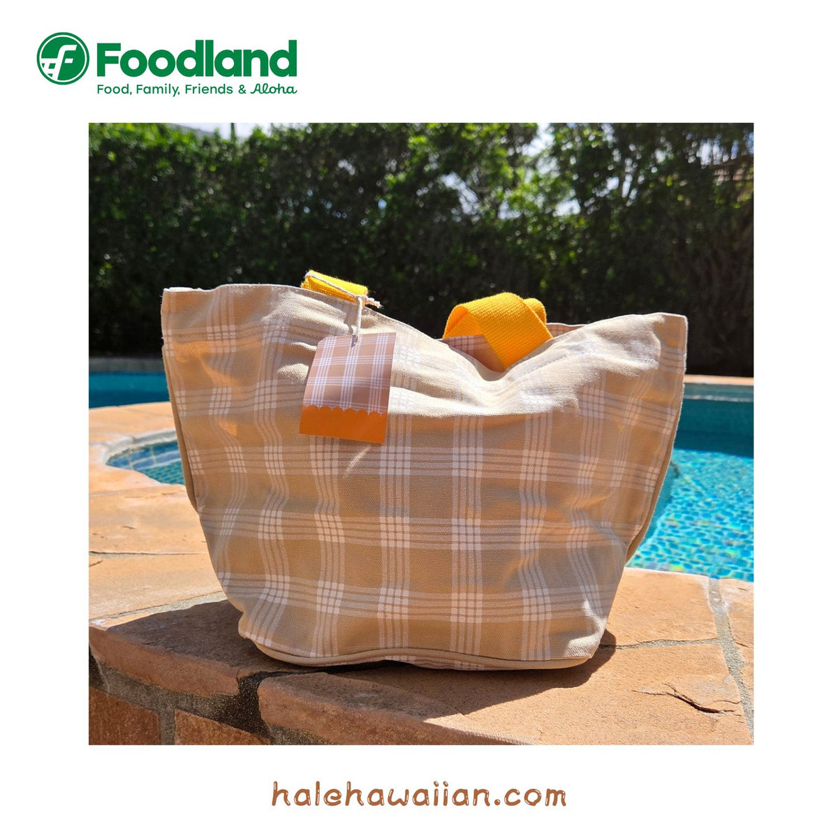 再入荷 ハワイ フードランド限定 Palaka Canvas Toto【パラカ キャンバス トート】