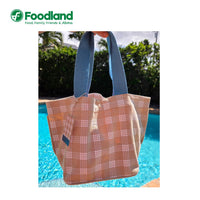 再入荷 ハワイ フードランド限定 Palaka Canvas Toto【パラカ キャンバス トート】