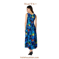 Hawaii Women's Smock Long Dress [Palm Tree]
