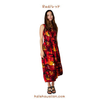 Hawaii Women's Smock Long Dress [Palm Tree]