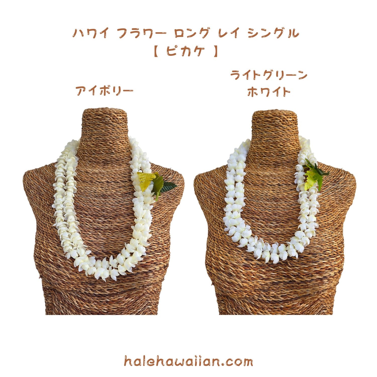 ハワイアン フラ用品フラワー レイ (ロング) 【 ピカケ シングル レイ