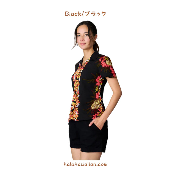 Hawaiian Women's Aloha Shirt Fitted [Pineapple Panel]