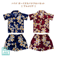 Hawaii Boys Cotton Aloha Cabana Set [Plumeria]