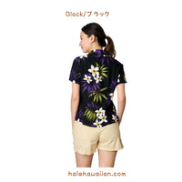 Hawaiian Women's Aloha Shirt, Fitted [Plumeria Cluster]
