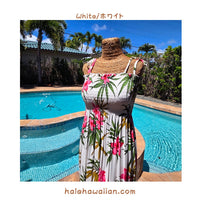 Hawaiian Tunic Dress, Long [Lani Plumeria]