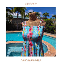 Hawaiian Tunic Dress, Long [Plumeria Panel]