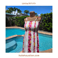 Hawaiian Tunic Dress, Long [Plumeria Panel]