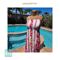 Hawaiian Tunic Dress, Long [Plumeria Panel]