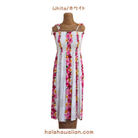 Hawaiian Tunic Dress, Long [Plumeria Panel]