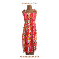 Hawaiian Tunic Dress, Long [Plumeria Panel]