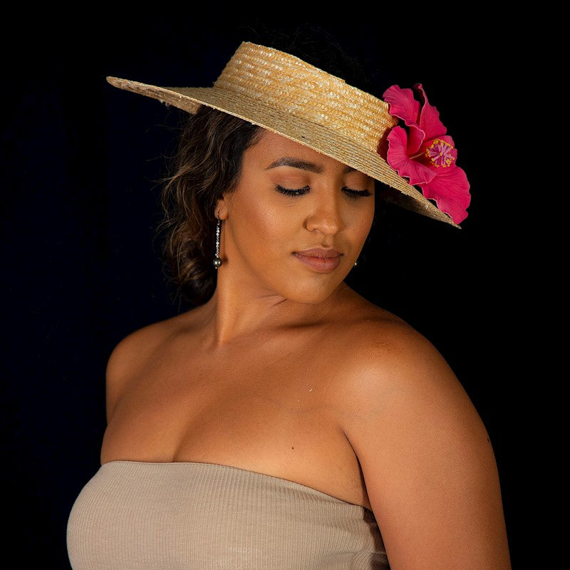 ハワイアン雑貨 日用品 タヒチアン衣装 Papale（パパレ）ラウハラ風帽子