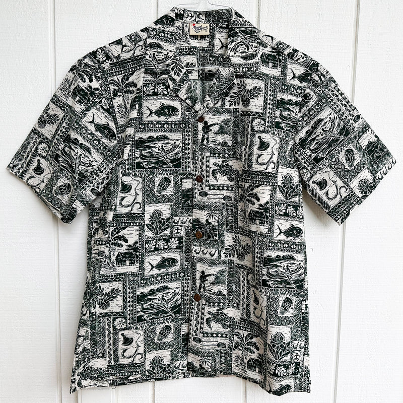 Hawaiian Men's Aloha Shirt Poly Cotton [Island Hook]