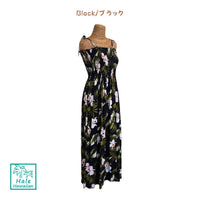 ハワイ　マキシ丈 ロング チュニック ドレス <br>【 オーキッド 】