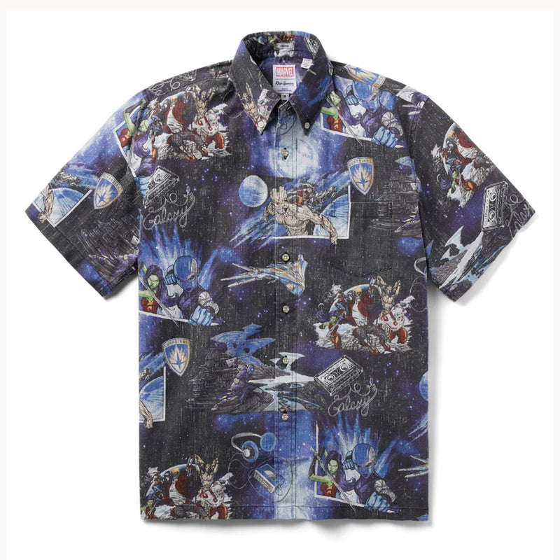 Hawaiian REYN SPOONER Men's Aloha Shirt Poly Cotton [Guardians of the Galaxy]