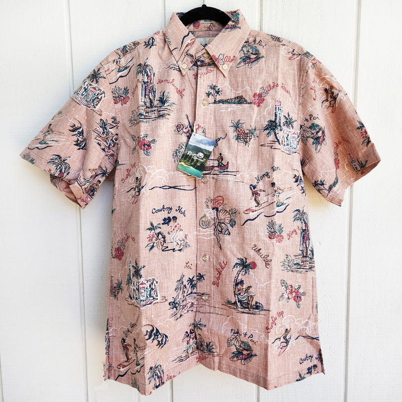 ハワイアン REYN SPOONER メンズアロハシャツ ポリコットン 【 ハワイ1959 】