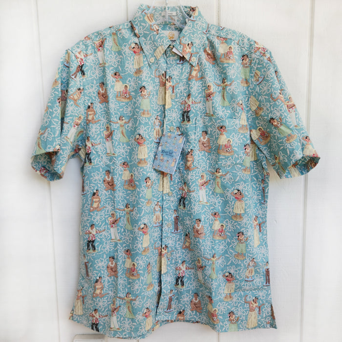 Hawaiian Men's Aloha Shirt Poly Cotton [Hula Nodders]