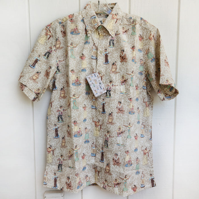 Hawaiian Men's Aloha Shirt Poly Cotton [Hula Nodders]