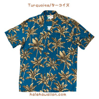 Hawaiian Men's Rayon Aloha Shirt [Royal Palm]