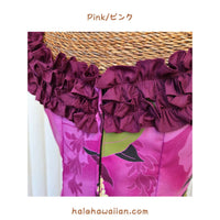 Hawaiian Muumuu Ruffle Long Dress [Monstera Lei]