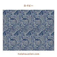 ※セール生地　ハワイアン ポリコットン生地 SAM-07R 【タトゥータパ】